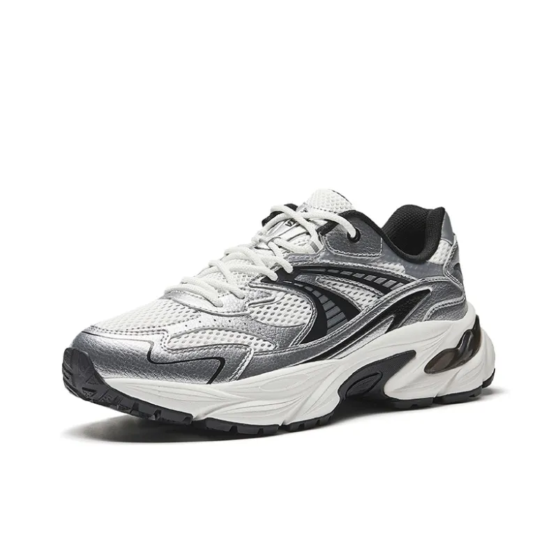 Anta AT802 Low Top Casual Shoes Men's White Silver Black-1