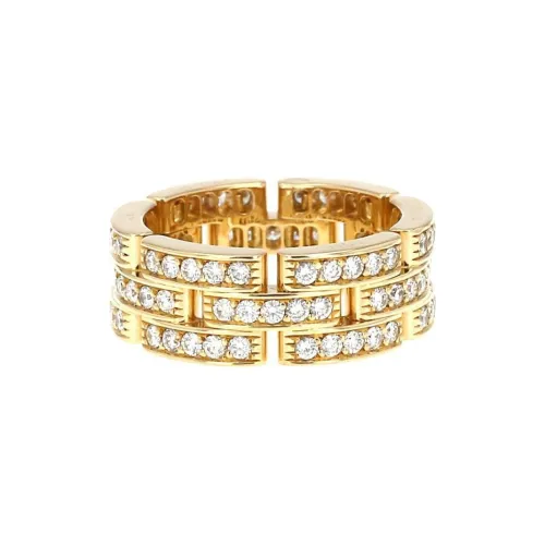 Cartier 2005 Pre owned 18kt Yellow Gold Maillon Panthère Medium Diamond Ring