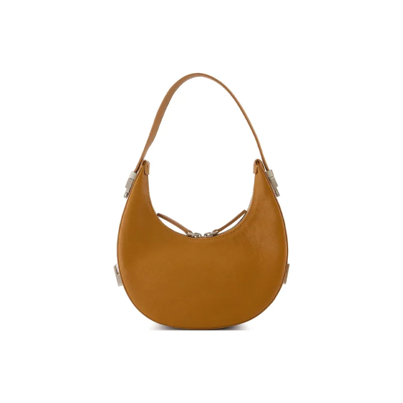 OSOI Calfskin Shoulder Bag Women's Camel Brown-2