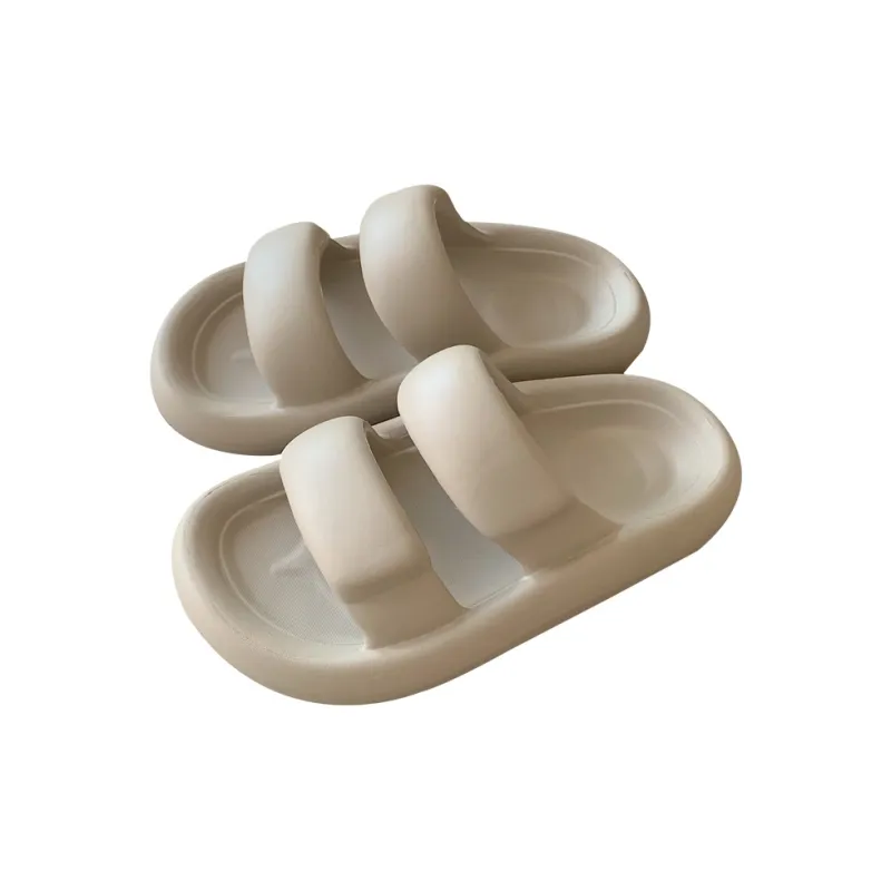 Thin Strips Slippers Unisex, Milk White-4