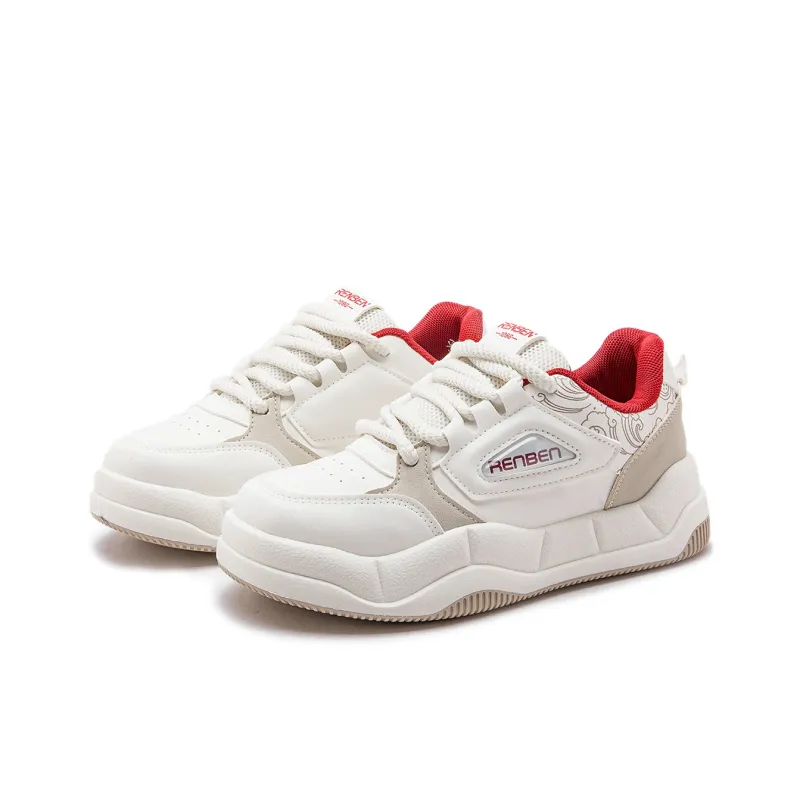 Humanism 1986 Cushioned Wear-Resistant Lightweight Supportive Height Increasing Low-Top Skateboard Shoes Women's-5