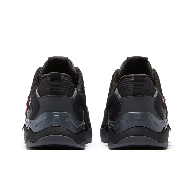 FILA FUSION Kick 2.0 Coverage Anti Slip And Wear Resistant Low Top Skateboard Shoes Men's Black Gray-3
