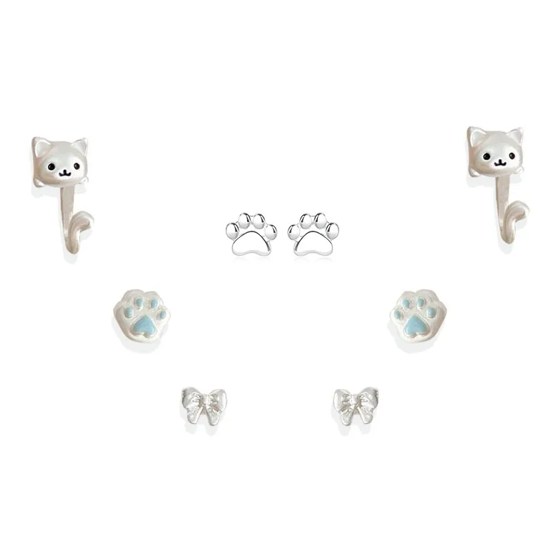 D.K.X S925 Sterling Silver Stud Earrings Unisex-3