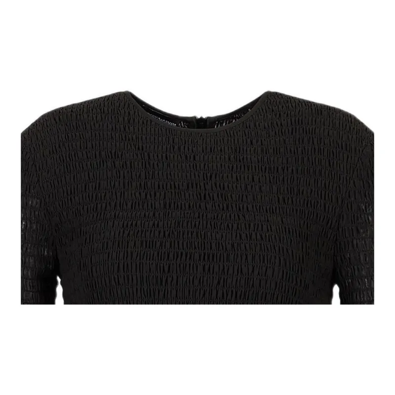 EMPORIO ARMANI Short Sleeved Dresses Women's Black-4