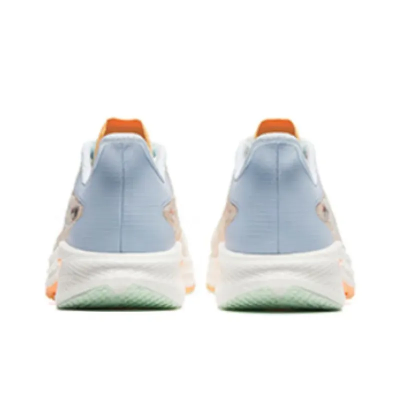Anta Cushioned Slip Resistant Rebound Low Top Running Shoes Women's Green Blue Orange-4