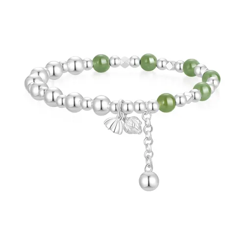 JINLIUFUJIXIANG Hetian Jade Bracelets White Jade/Pale Greenish White Jade Women's
