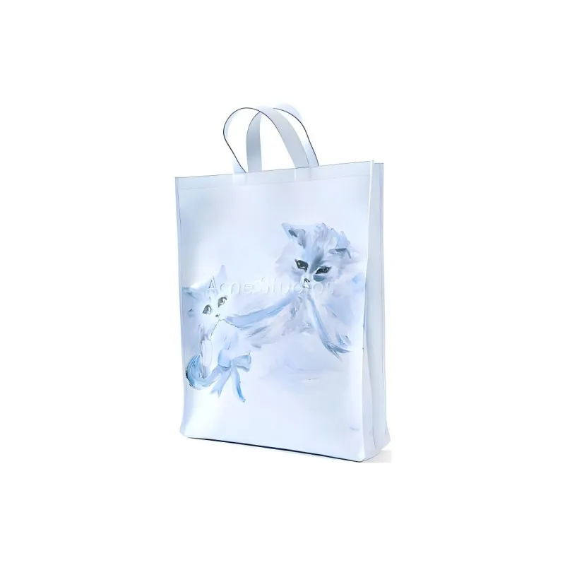 Acne Studios Polyester Tote Bag Shopping Bag Shoulder Bag Handbag Unisex Light Blue-4