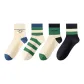 Apricot Blue Green Black Stripes 1273