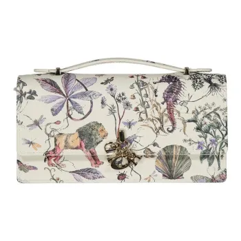 DIOR Calfskin One Shoulder Handbag Mini Women's Cream