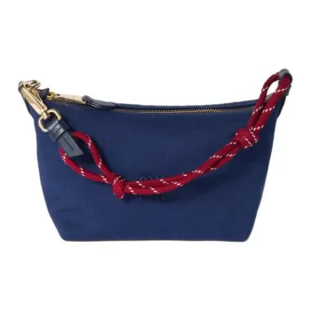 MIU MIU Cotton Handbag Regular Women's Indigo & Marigold Red
