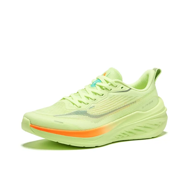 Erke Cushioning Rebound Low-Top Casual Running Shoes Men's Fluorescent Sprout Green Galaxy Blue-2