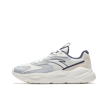 Anta Unruly Series Slip Resistant Breathable Lightweight Low Top Casual Shoes Men's White Blue