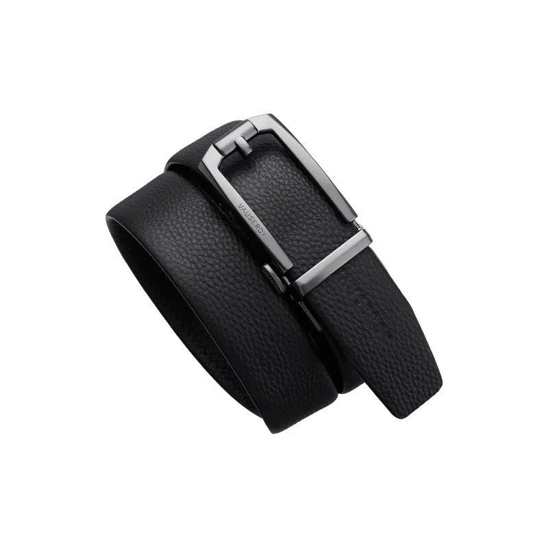 VAUSERDY Top Grain Cow Leather Youth Pants Belt Men's 3.5cm-0