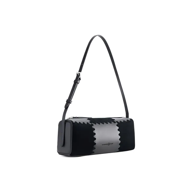 ORANGE CUBE Cow Leather Shoulder Bag, Baguette Bag, One Shoulder Handbag Trumpets Women's Multicolor-1
