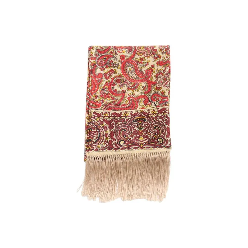 Valentino Voyage Imaginaire Fringed Edge Scarf-1