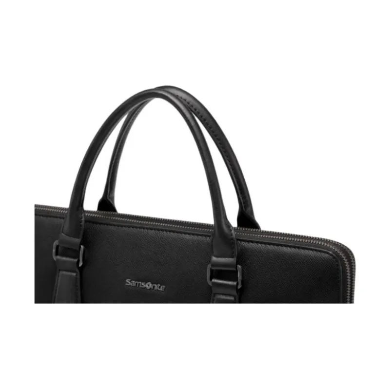 SAMSONITE Artificial Leather Laptop Bag Medium Size Men's Black-7