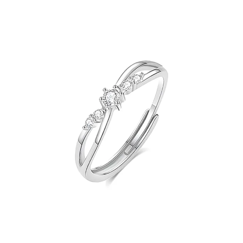 KUMET Sterling Silver Rings Unisex Bestie Same Style-10