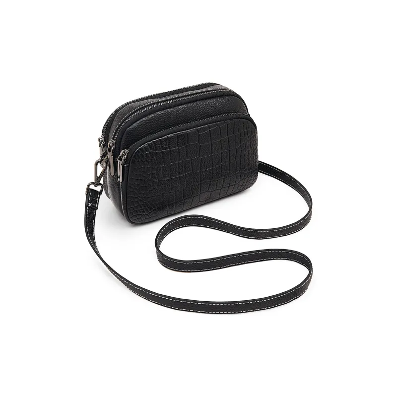Old Man's Head Cow Leather Bonded Synthetic Leather Crossbody Bag Regular Women's Multicolor-2