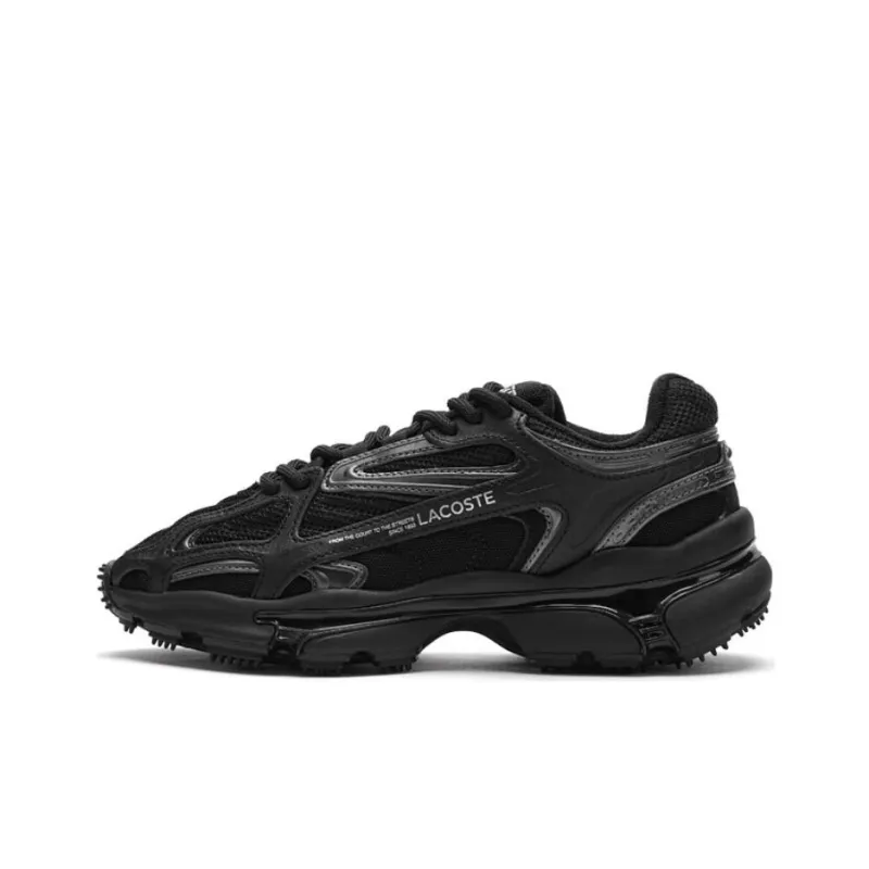 LACOSTE L003 Breathable Low Top Casual Shoes Women's Black-0