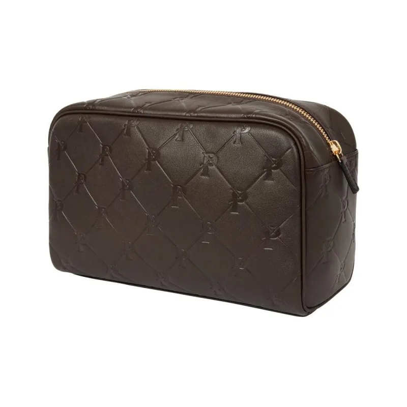 PALACE Leather Toiletry Bag Unisex Brown-0