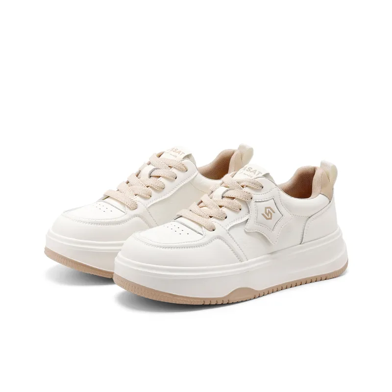 ST&SAT Slip Resistant, Waterproof, Lightweight, Height Increasing Low Top Skateboard Shoes Women's-8