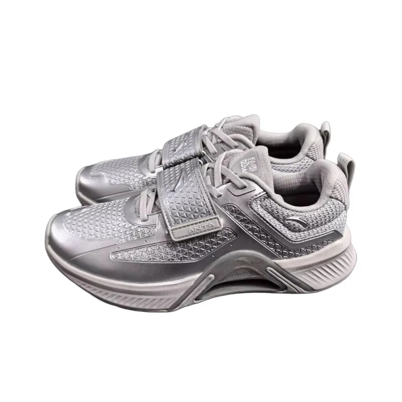 Anta Cushioning Wear Resistant Low Top Training Shoes Men's Silver-2
