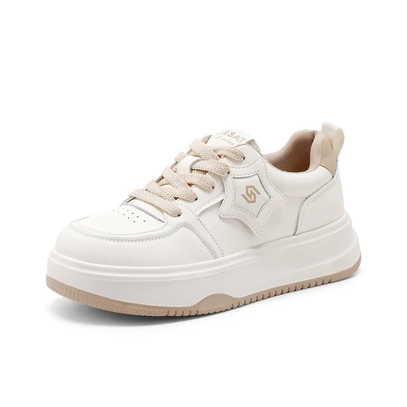 ST&SAT Slip Resistant, Waterproof, Lightweight, Height Increasing Low Top Skateboard Shoes Women's-6