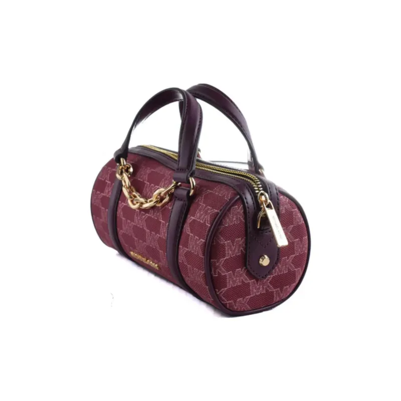 MICHAEL KORS Fabric+Artificial Leather Handbag, Crossbody Bag Small Size Women's Dark Purple Red-2