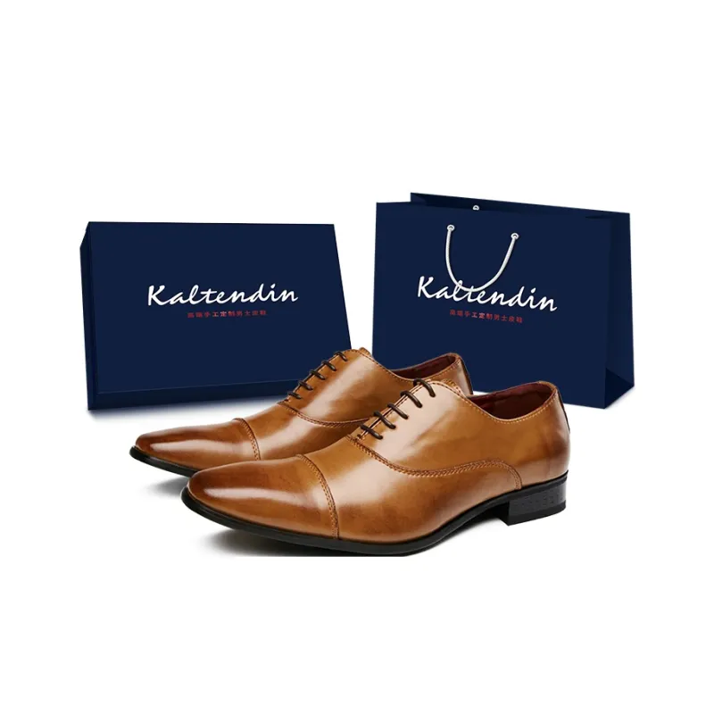 Kaltendin Trendy Business Elegance Dress Shoes Men's-4