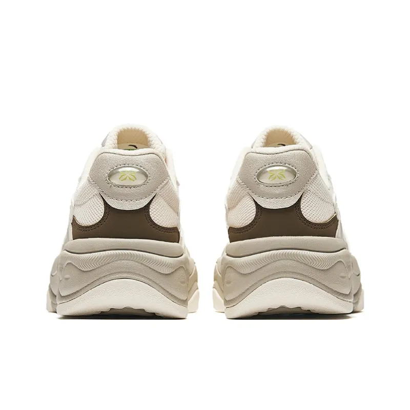 Anta Anti-Slip And Wear-Resistant Breathable Low-Top Skateboard Shoes Women's Beige Umber-3