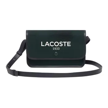 LACOSTE Cotton Shoulder Bag, Crossbody Bag Women's Green