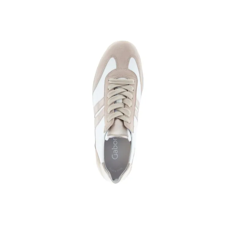 Gabor Fashion Low Top Skateboard Shoes Women's White Pink-3