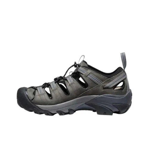 KEEN Arroyo 2 Slip Resistant Low Top Hiking Shoes Men's Steel Gray, Midnight Marine Blue