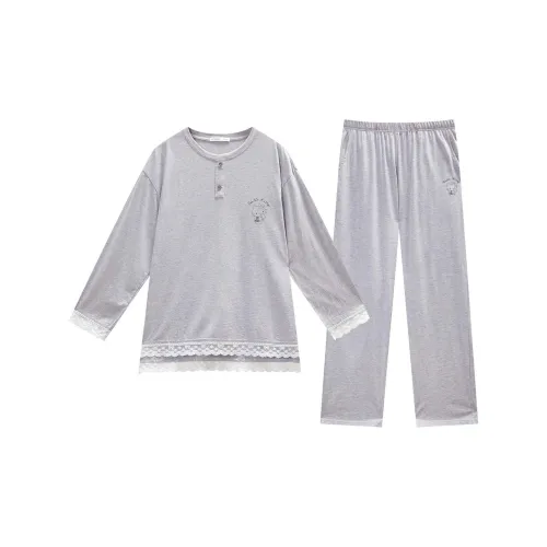 GUKOO x Hello Kitty Pajama Set Women's Silver Gray