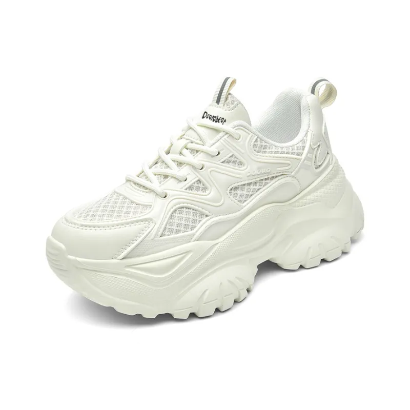 Budding Bear Anti Slip Wear Resistant Breathable Height Increasing Low Top Chunky Sneakers Women's Box-11