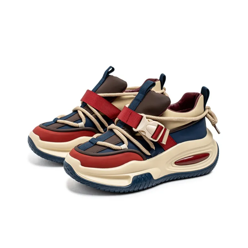 YIVELOVE Anti Slip And Wear Resistant Height Increasing Low Top Chunky Sneakers Men's-2