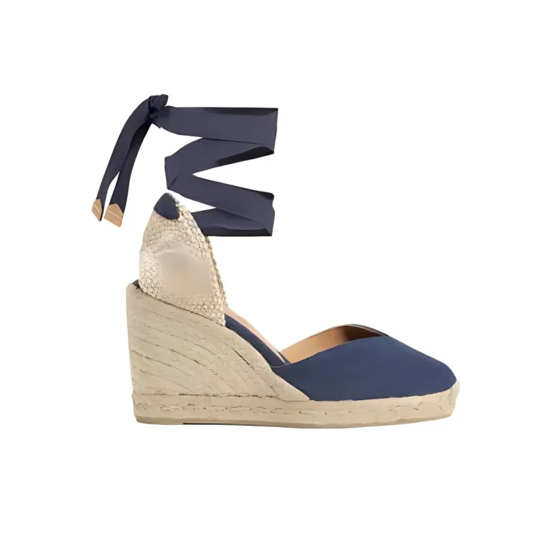 Castañer Chiara Wedge Heel High Heels Women's Blue-2