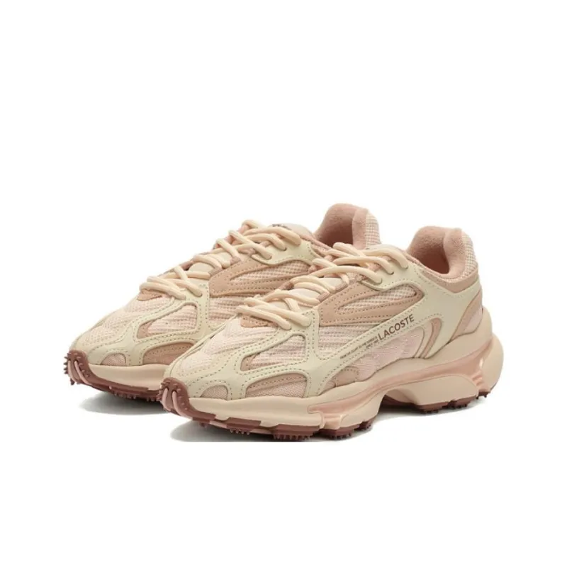 LACOSTE L003 Wear Resistant Low Top Casual Shoes Women's Pink-2