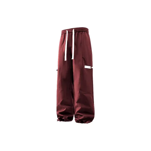 MIIOW Casual Pants Unisex Brick Red
