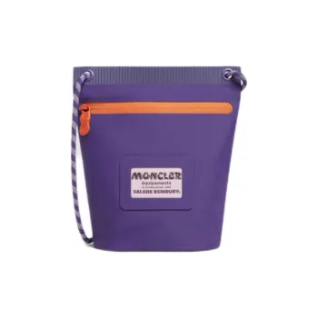 Moncler Elastic Fabric Crossbody Bag Shoulder Bag Small Size Unisex Purple