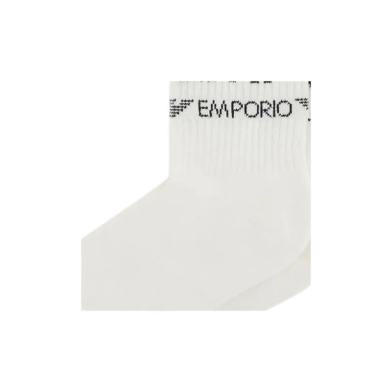 EMPORIO ARMANI Ankle Socks Women's 2 Pack White-4