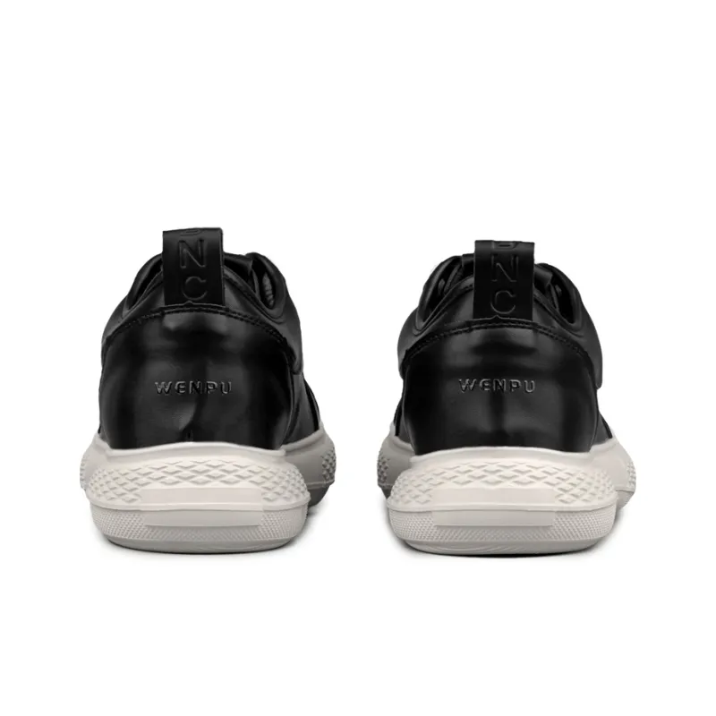 WENPU Slip-Resistant Lightweight Height Increasing Low-Top Casual Shoes Women's-3