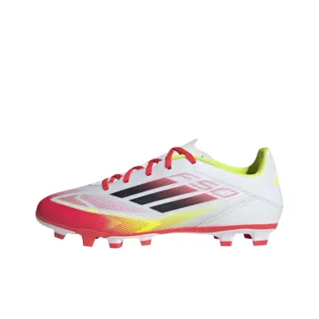 Adidas F50 Series MG Short Rubber Studs FG Long Rubber Studs Anti Slip Wear Resistant Soccer Shoes Unisex White Red