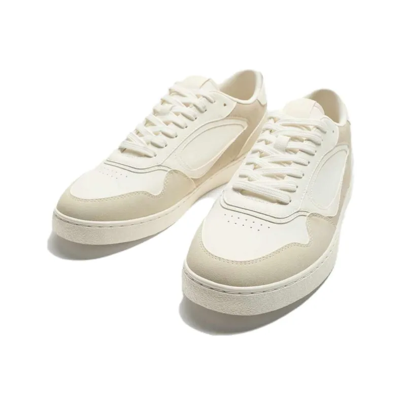 ZARA Slip Resistant Low Top Skateboard Shoes Men's Beige Brown-1