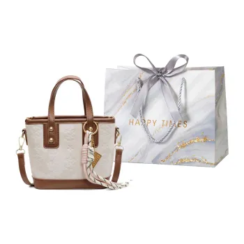Miss Angel PU Handbag Women's Pink/Blue/White&Brown