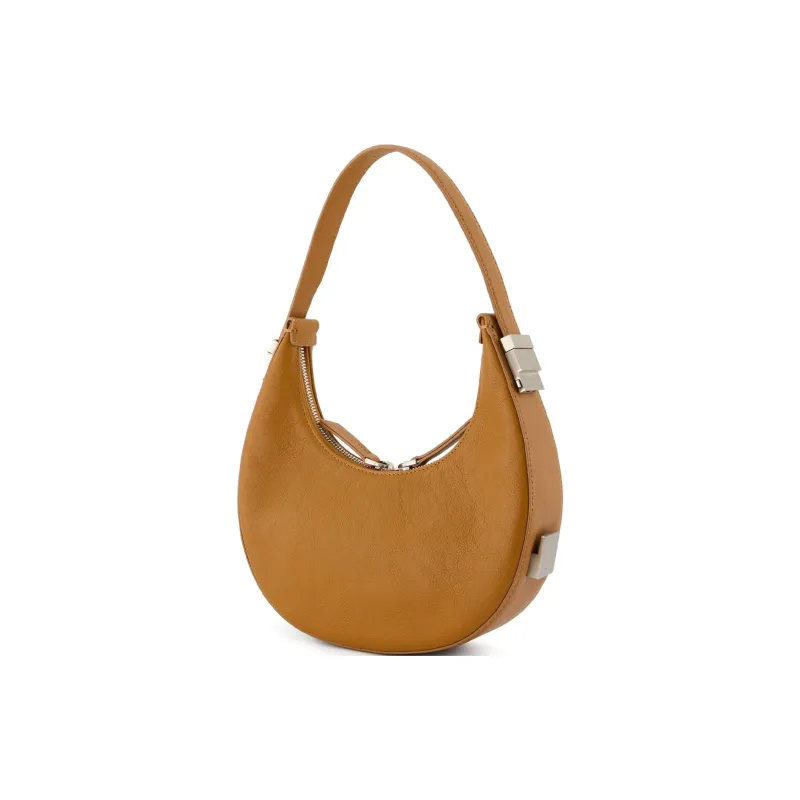 OSOI Calfskin Shoulder Bag Women's Camel Brown-1