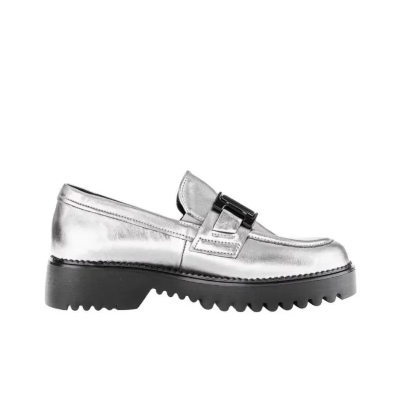 Gabor Comfort Loafers 4.5cm Women's Silver-2