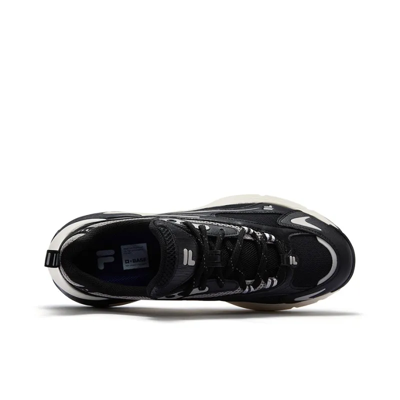 FILA FUSION Anti-Slip Wear-Resistant Low-Top Casual Shoes Men's Black Gray-2