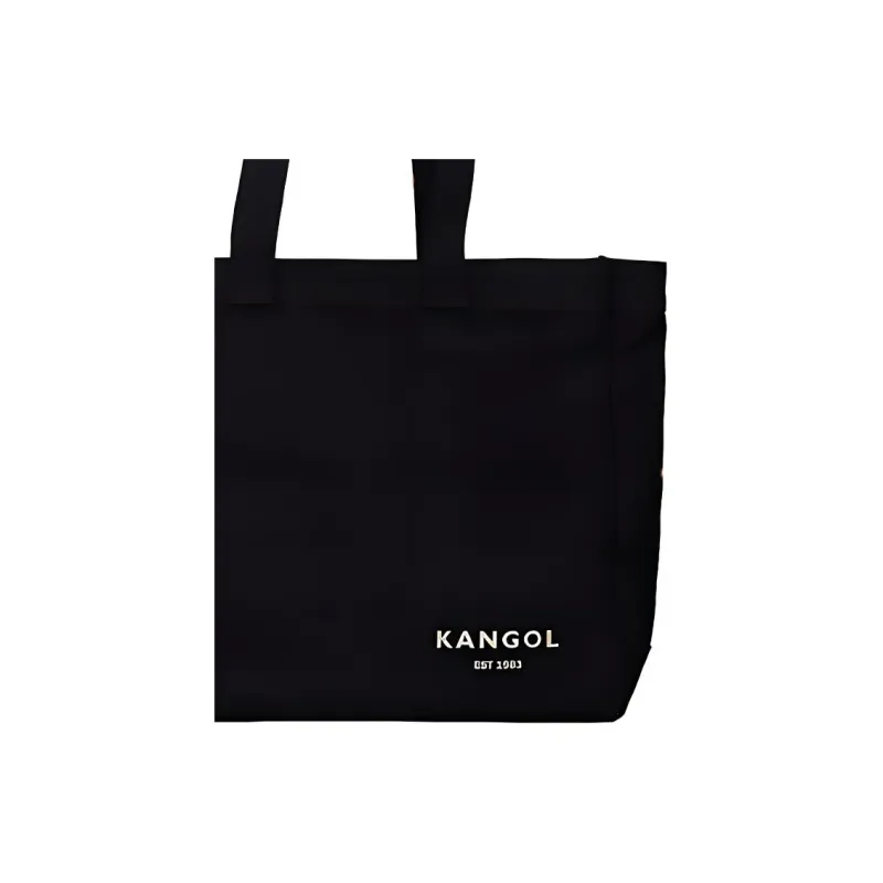 KANGOL Canvas Tote Bag Canvas Bag Shopping Bag Handbag Regular Unisex Black-4
