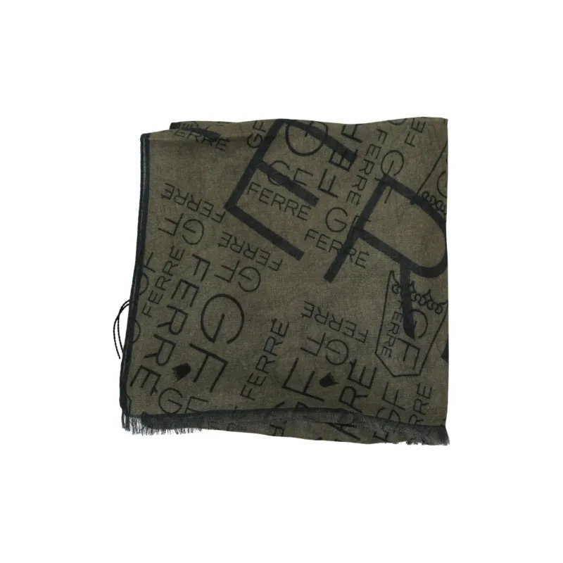 GIANFRANCO FERRE Wool Blend Knit Scarves Men's Green-0